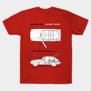 MG MGB GT - road test data blueprint cutaway T-Shirt